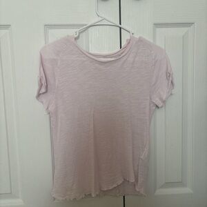 free people light pink shirt